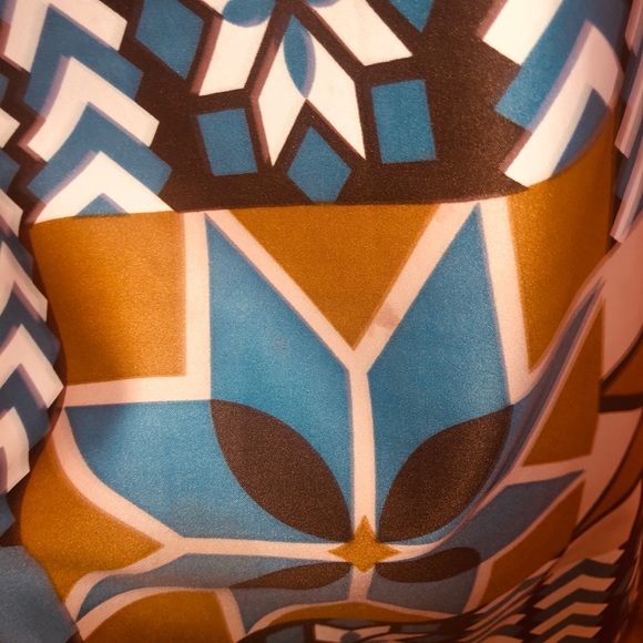 LANVIN VINTAGE Maxi dress bold blues and gold - Picture 7 of 16